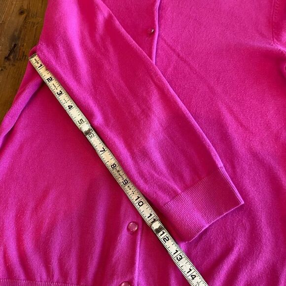 CABLE & Gage Button Down Cardigan Crew Neck Sweater Lightweight Bright P… - Picture 7 of 13